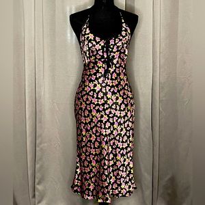 Y2K Vintage Betsey Johnson Satin Midi Dress